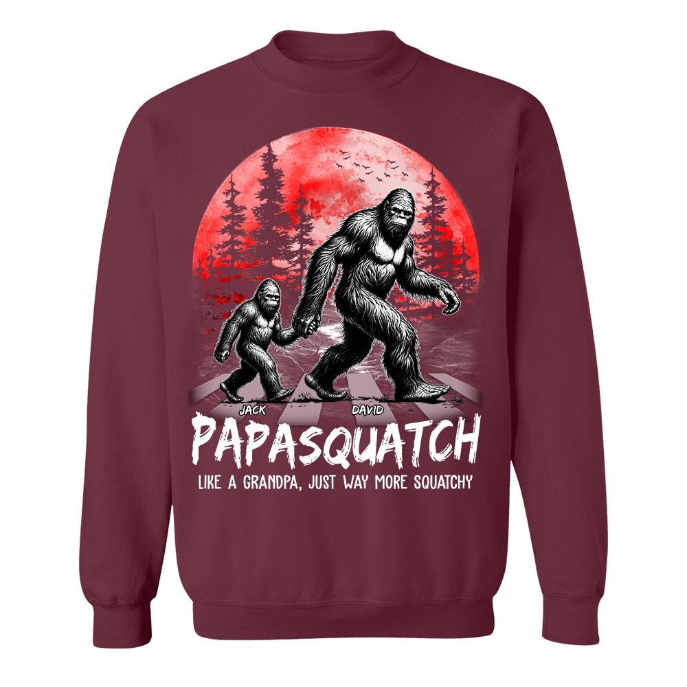 Papasquatch, Like A Grandpa, Just Way More Squatchy - Personalized Shirt Vr2 Na02 Hv01