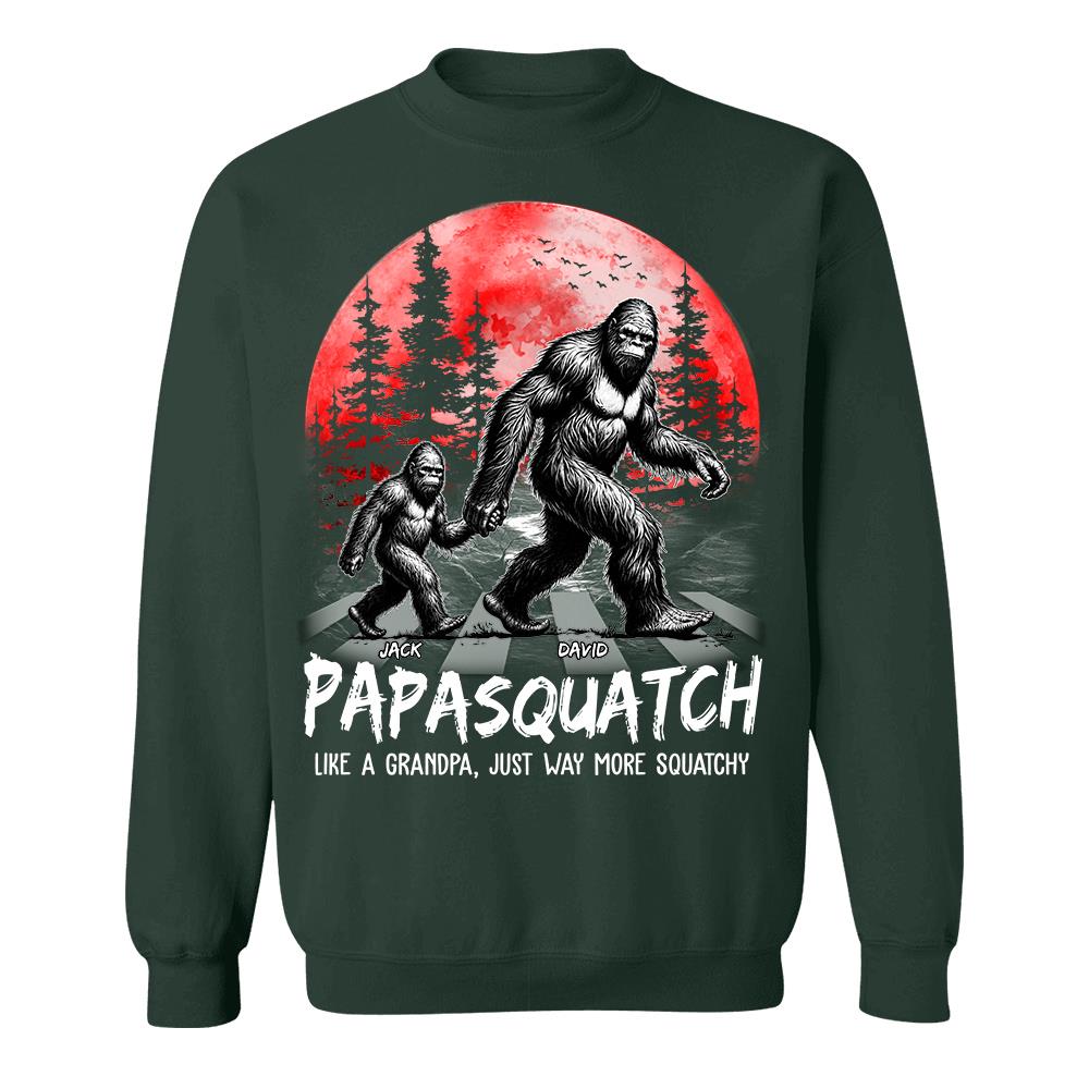 Papasquatch, Like A Grandpa, Just Way More Squatchy - Personalized Shirt Vr2 Na02 Hv01