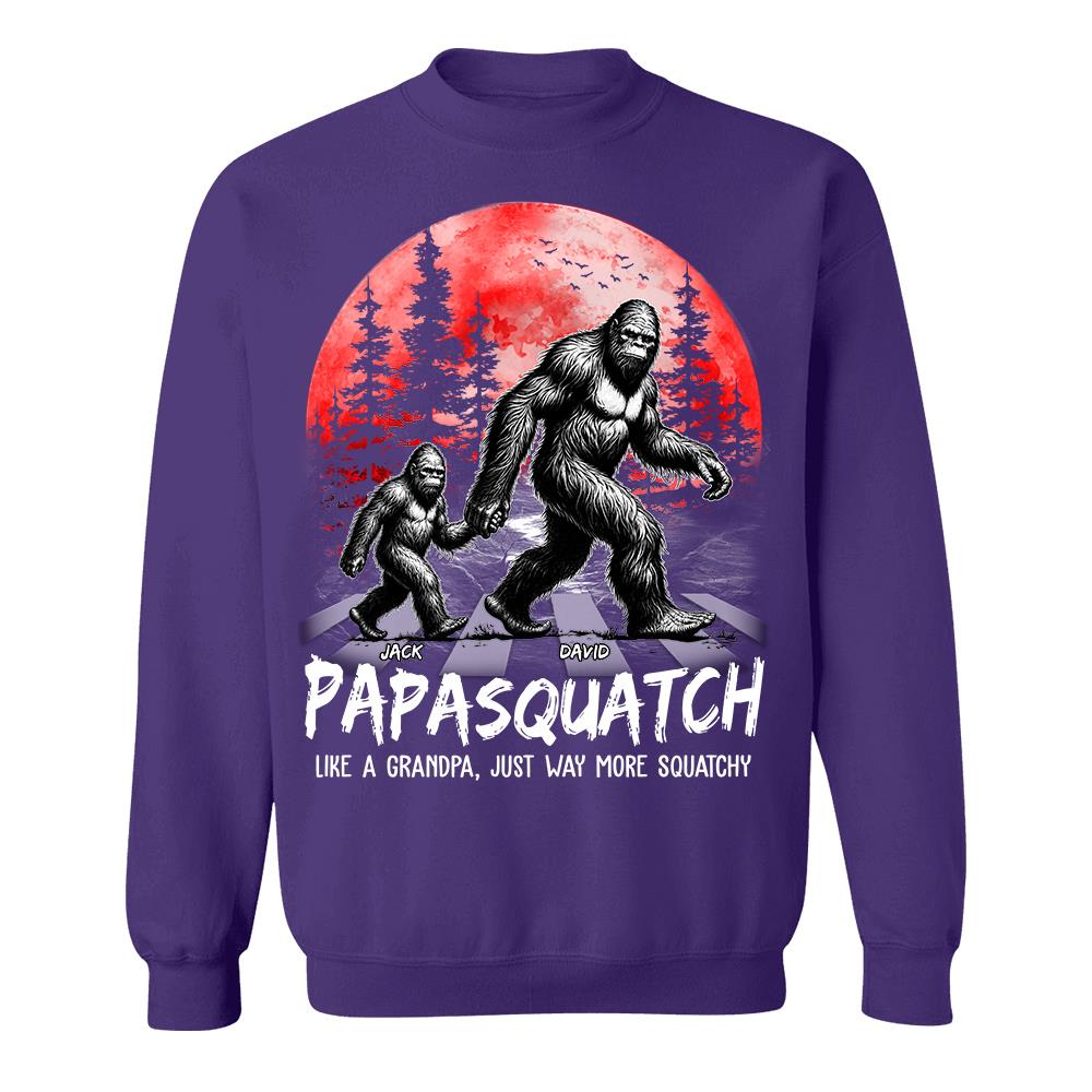 Papasquatch, Like A Grandpa, Just Way More Squatchy - Personalized Shirt Vr2 Na02 Hv01