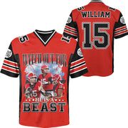 Watch Out For He's A Beast Personalized Jersey Football Game Day Custom Your Photo Gift For Football Player K1702