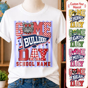 Custom School Name Mascot Striped, Back To Shool Shirt L0411 Hv01