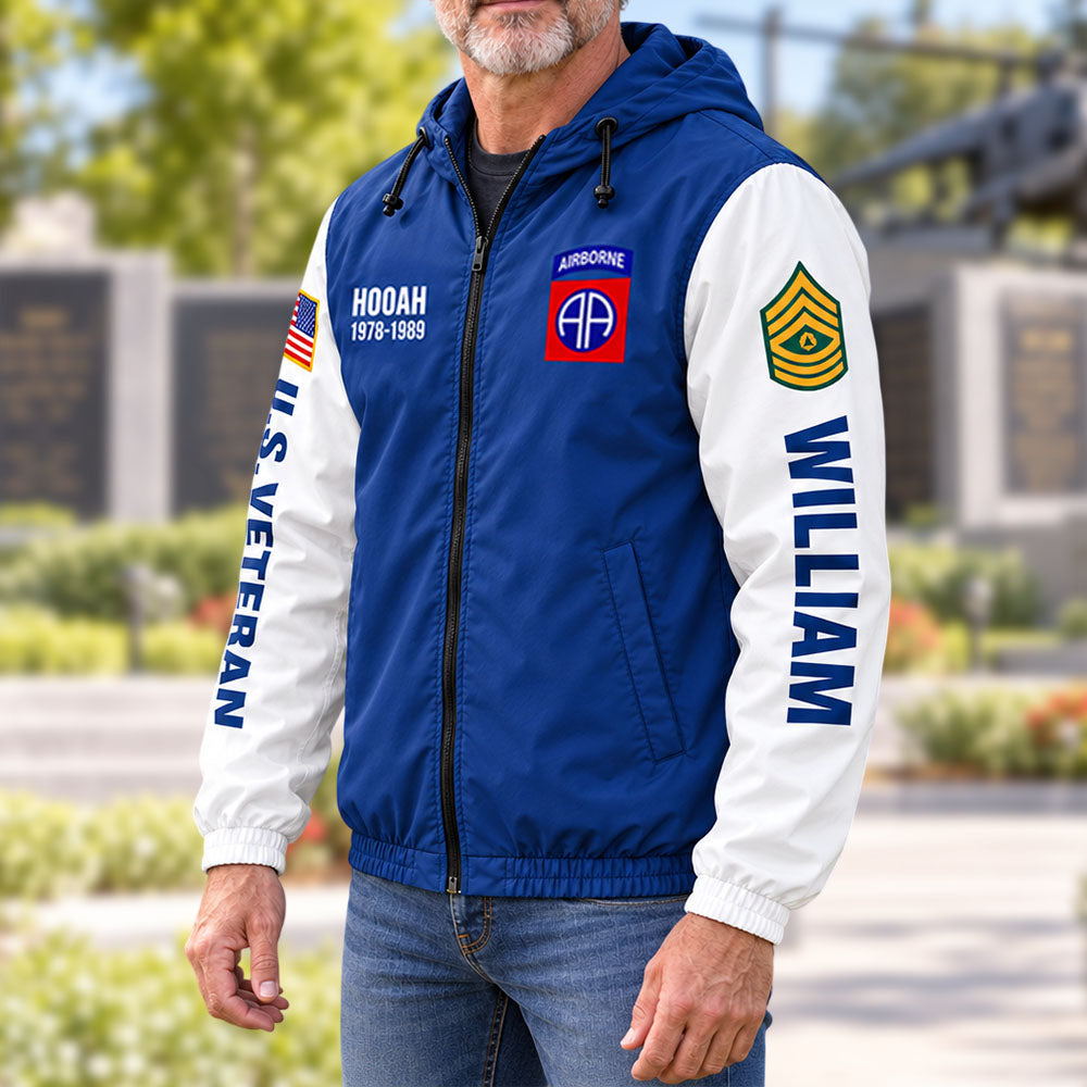Personalized Veteran Windbreaker Jacket It Cannot Be Inherited Nor Can It Purchased Custom Division Military Gift For Veteran K1702 MT2