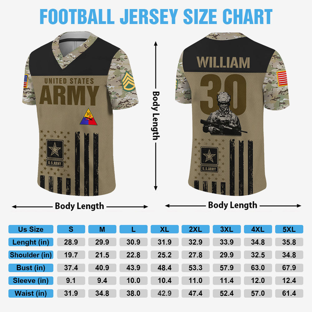 Personalized Military Jersey – Unique Gift for All Branches, Soldiers & Veterans K1702 Trhn