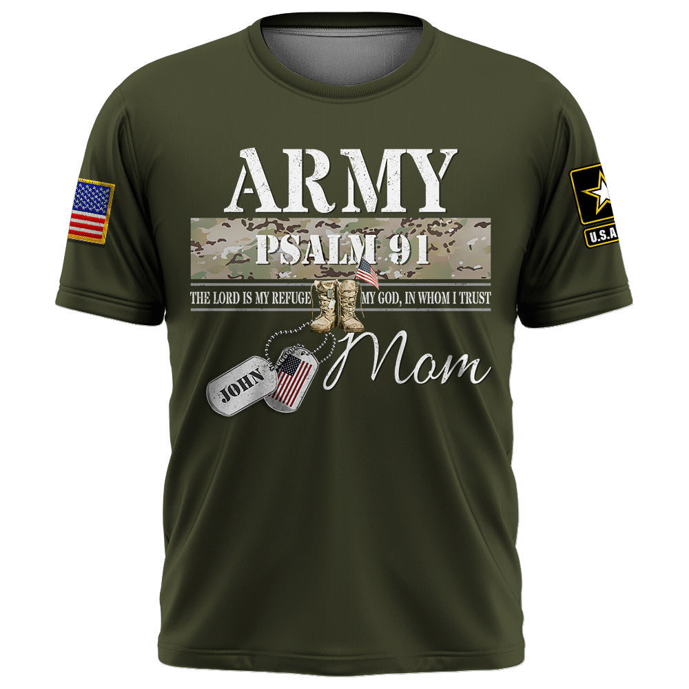 Psalm 91 – Proud Military Family Custom Shirt All Military Branches Are Available K1702 Trhn