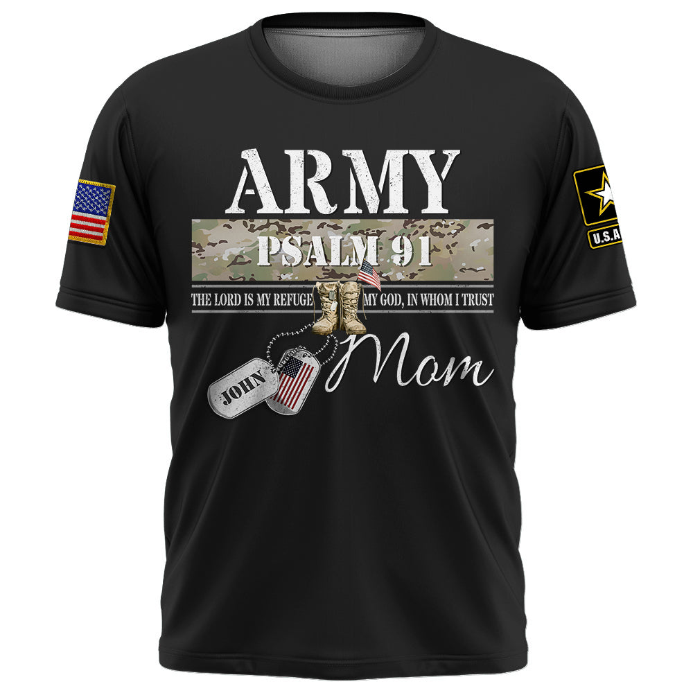 Psalm 91 – Proud Military Family Custom Shirt All Military Branches Are Available K1702 Trhn
