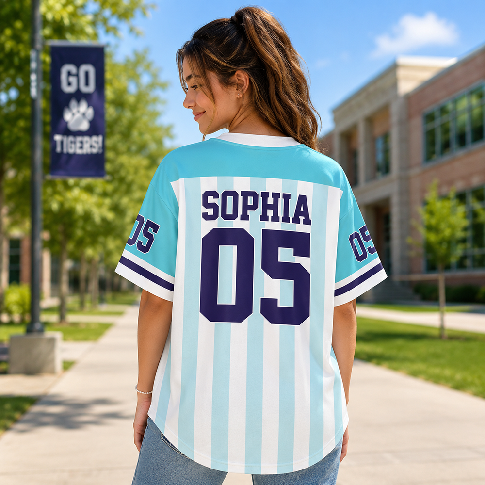 Personalized Teacher Baseball Jersey, Custom Name Number Jersey, First Grade Teacher Shirt, Back To School Gift, Teacher Team Game Day Tee Hv01