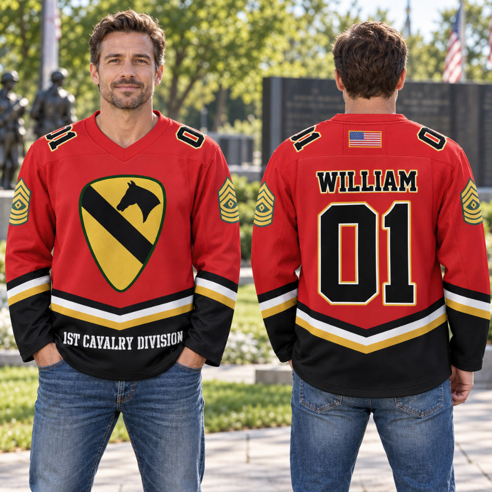 Custom US Military Hockey Jersey Custom All Branches Served Gift For Soldier Veteran K1702 MT2 DH09