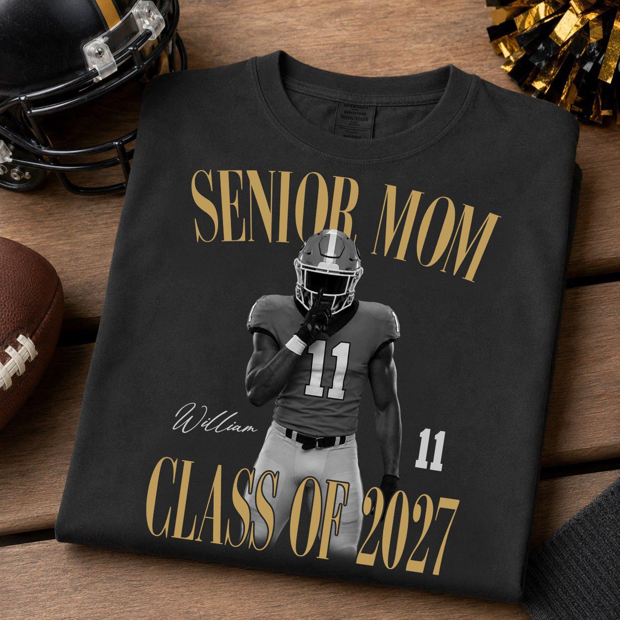 Senior Mom - Personalized Vintage Shirt For Football Mom Sport Mom Family NA04 Pt99