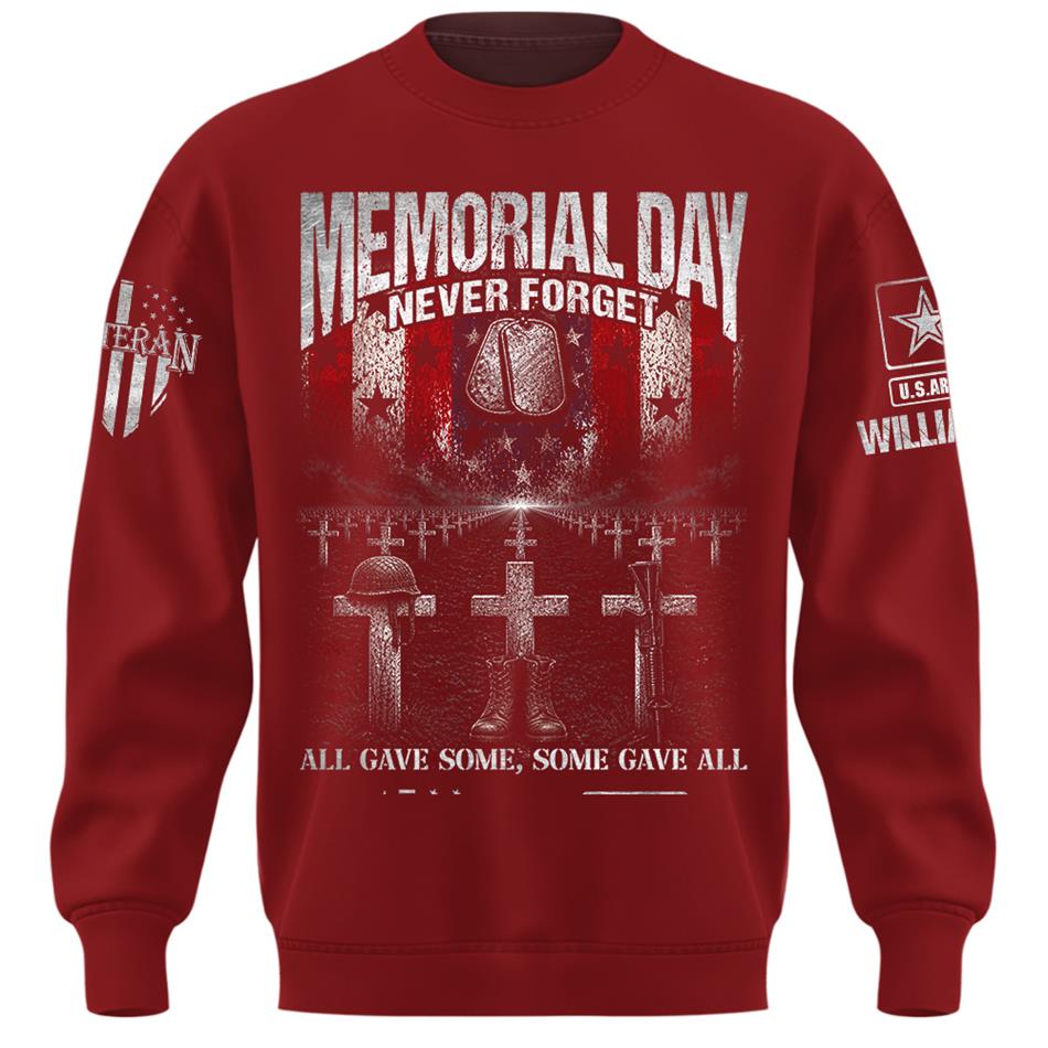Memorial Day Never Forget All Gave Some Some Gave All Custom Shirt For Veteran Dad Grandpa Memorial Day Shirt H2511 Trna