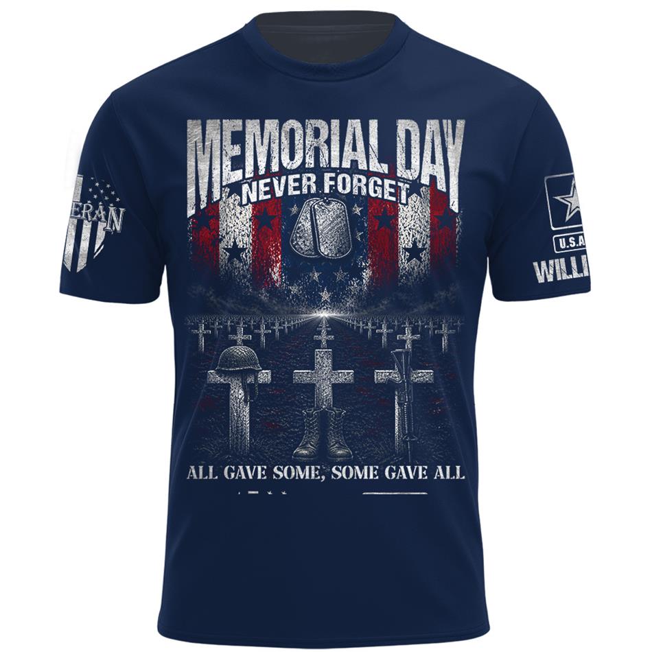 Memorial Day Never Forget All Gave Some Some Gave All Custom Shirt For Veteran Dad Grandpa Memorial Day Shirt H2511 Trna