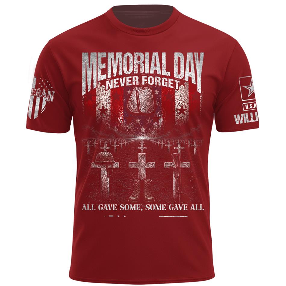 Memorial Day Never Forget All Gave Some Some Gave All Custom Shirt For Veteran Dad Grandpa Memorial Day Shirt H2511 Trna