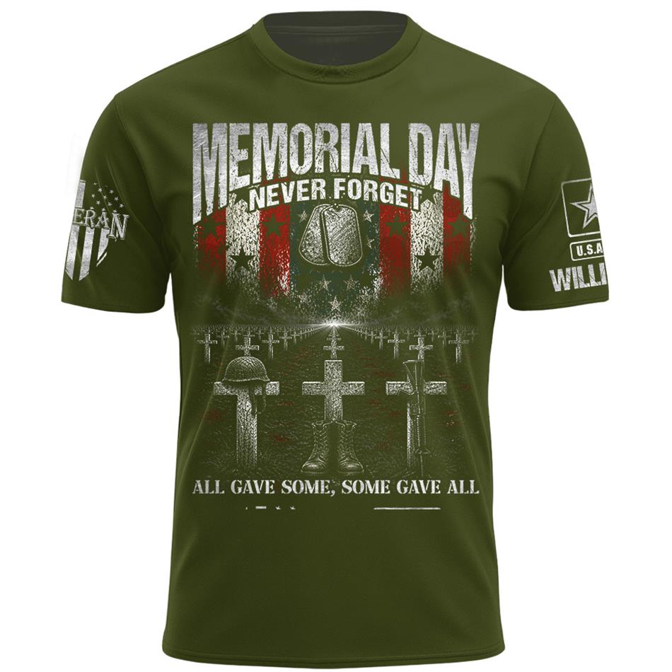 Memorial Day Never Forget All Gave Some Some Gave All Custom Shirt For Veteran Dad Grandpa Memorial Day Shirt H2511 Trna
