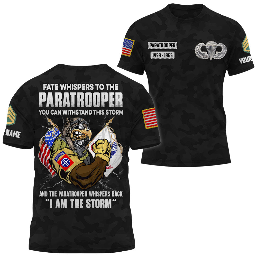 Personalized Shirt Fate Whispers To The Veteran You Can Withstand This Storm All Over Print Shirt For Veterans K1702