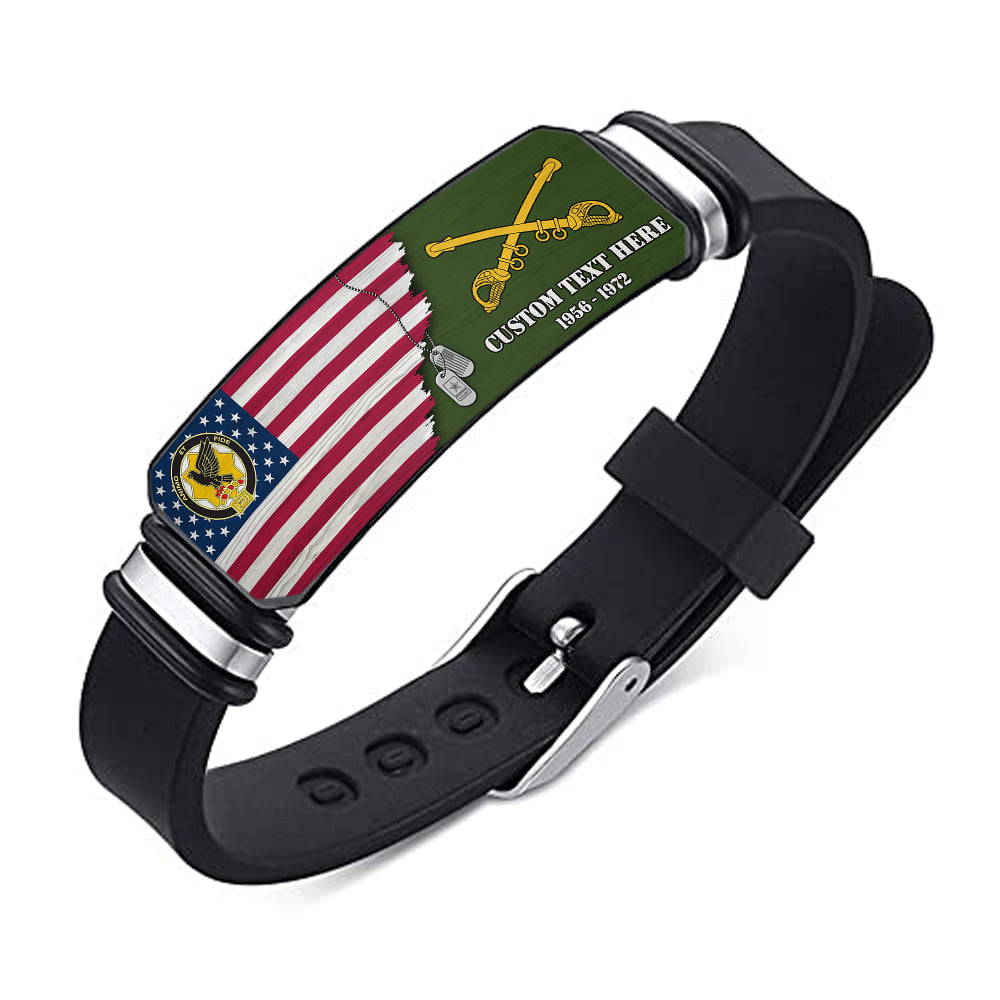 Custom Veteran Bracelet Custom Division Rank All Branches Of Service K1702 Trhn