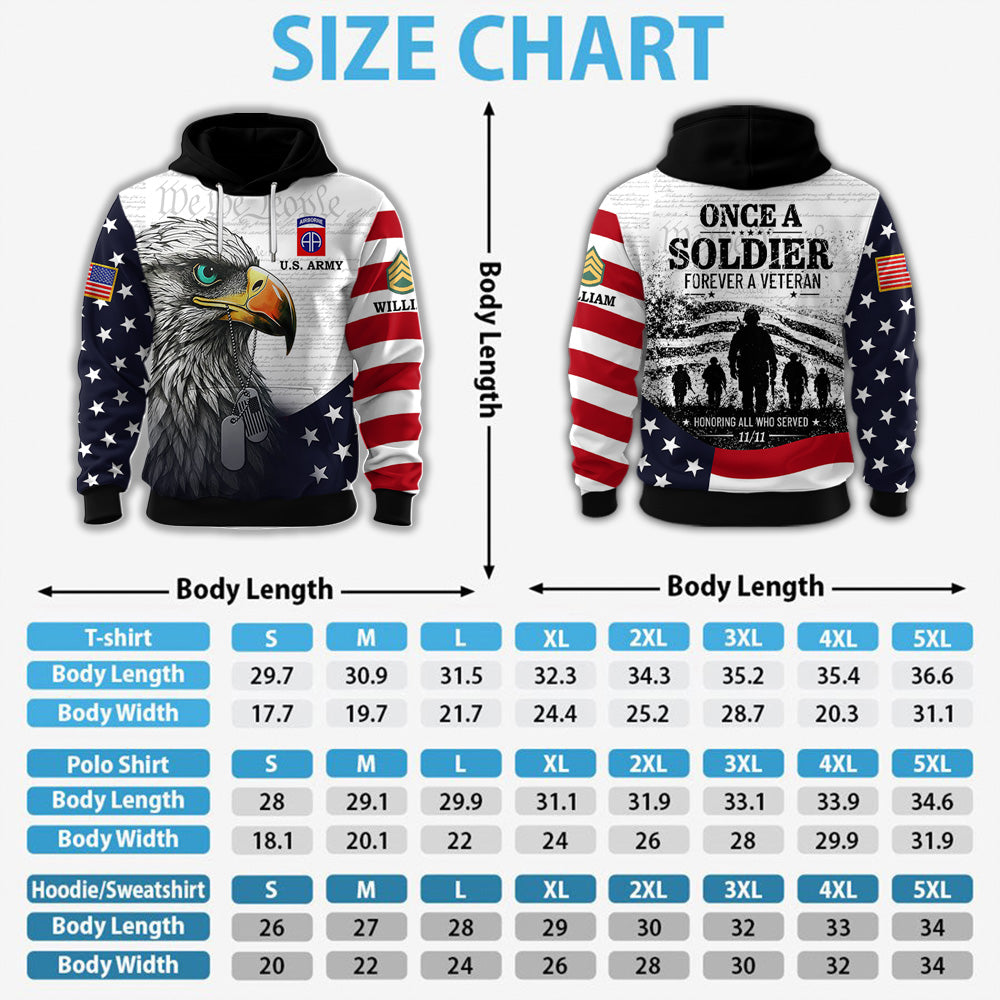 Custom Veteran Shirt Once Soldier For A Veteran Honoring All Who Served Veterans Day Shirt Honor Your Service All Over Print Shirt K1702 MT2 KL07