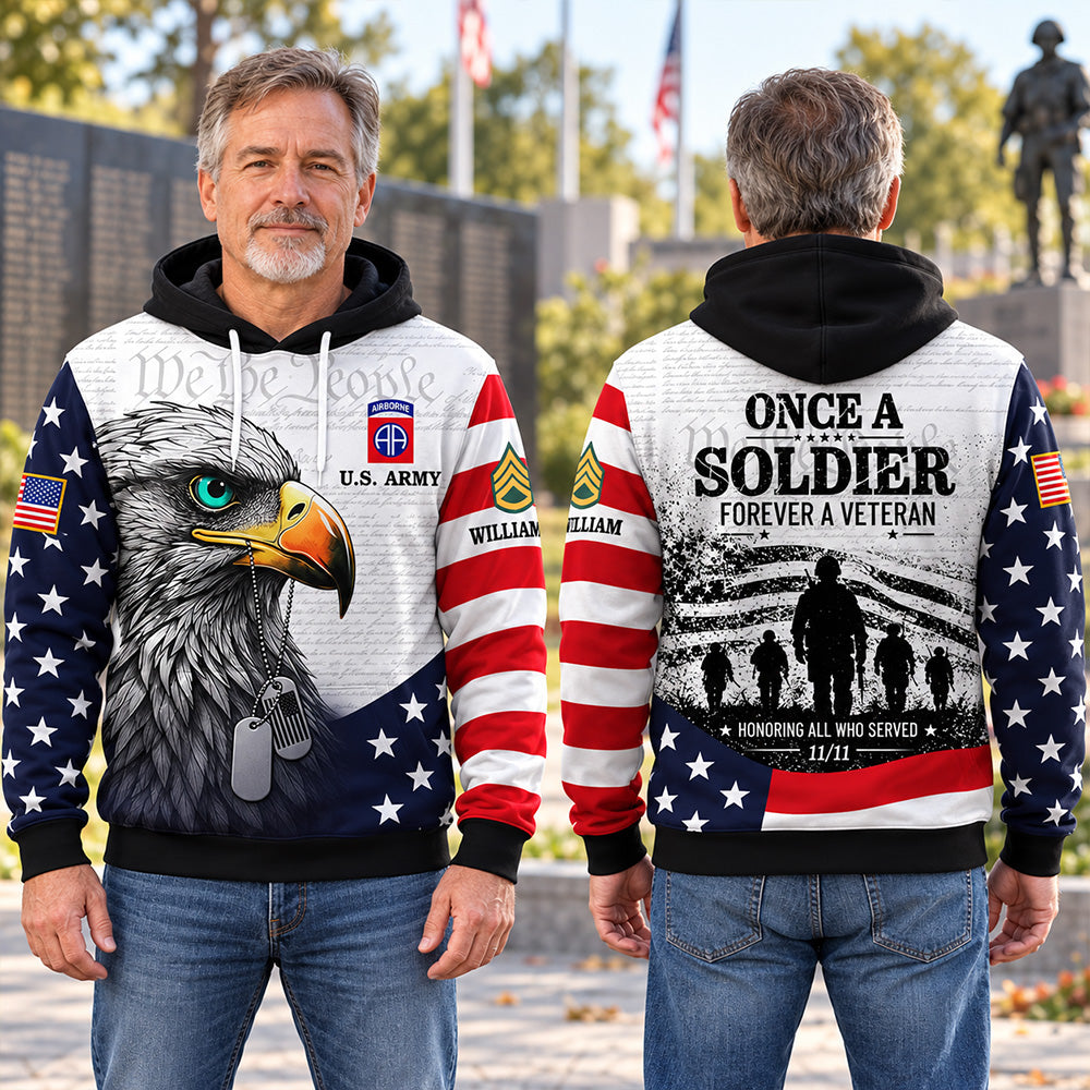 Custom Veteran Shirt Once Soldier For A Veteran Honoring All Who Served Veterans Day Shirt Honor Your Service All Over Print Shirt K1702 MT2 KL07