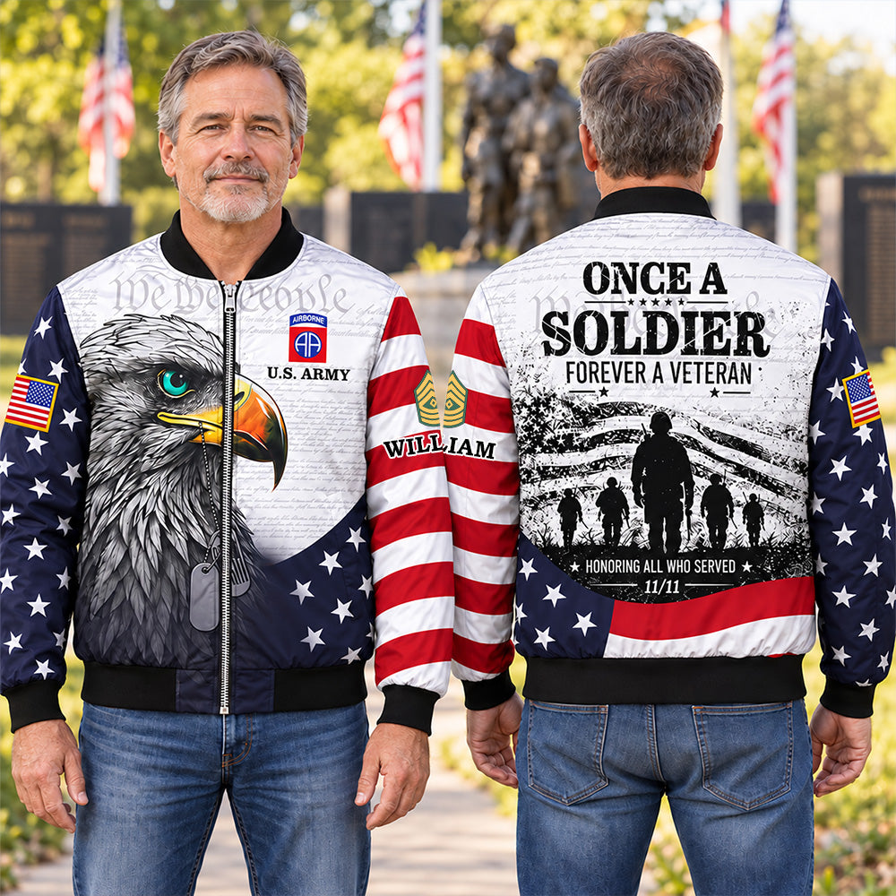 Custom Veteran Shirt Once Soldier For A Veteran Honoring All Who Served Veterans Day Shirt Honor Your Service All Over Print Shirt K1702 MT2 KL07