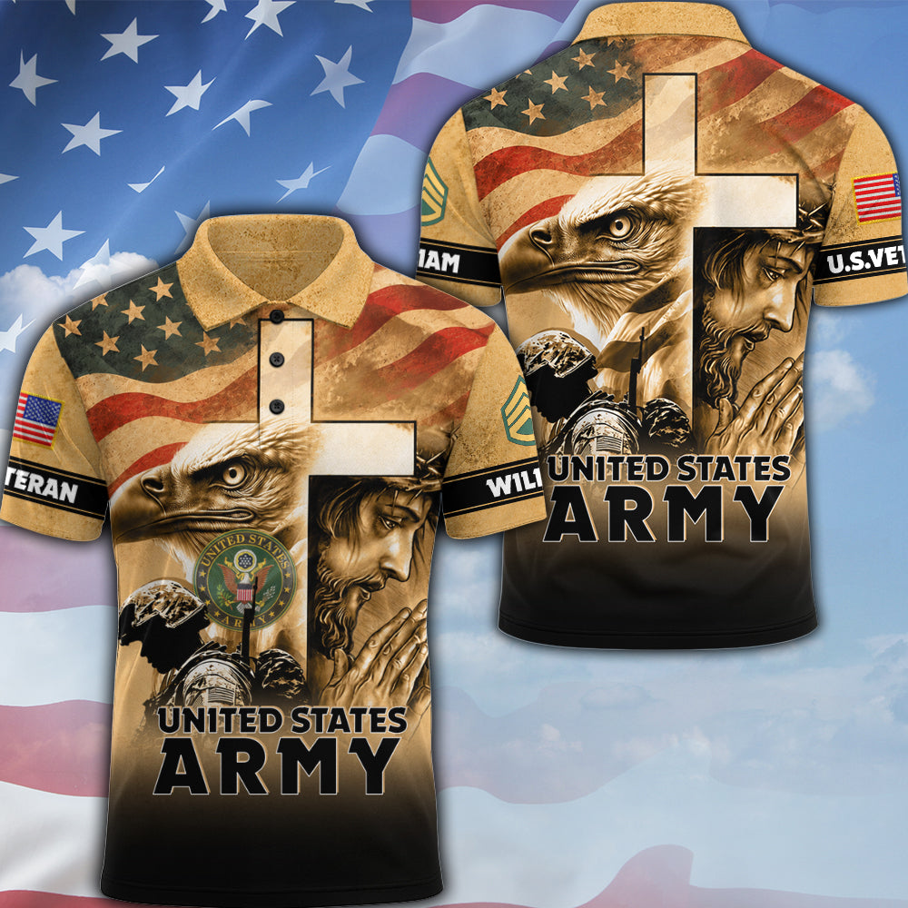 Personalized Veteran Shirt One Nation Under God Veterans Gift All Over Print Military Gifts K1702 MT2