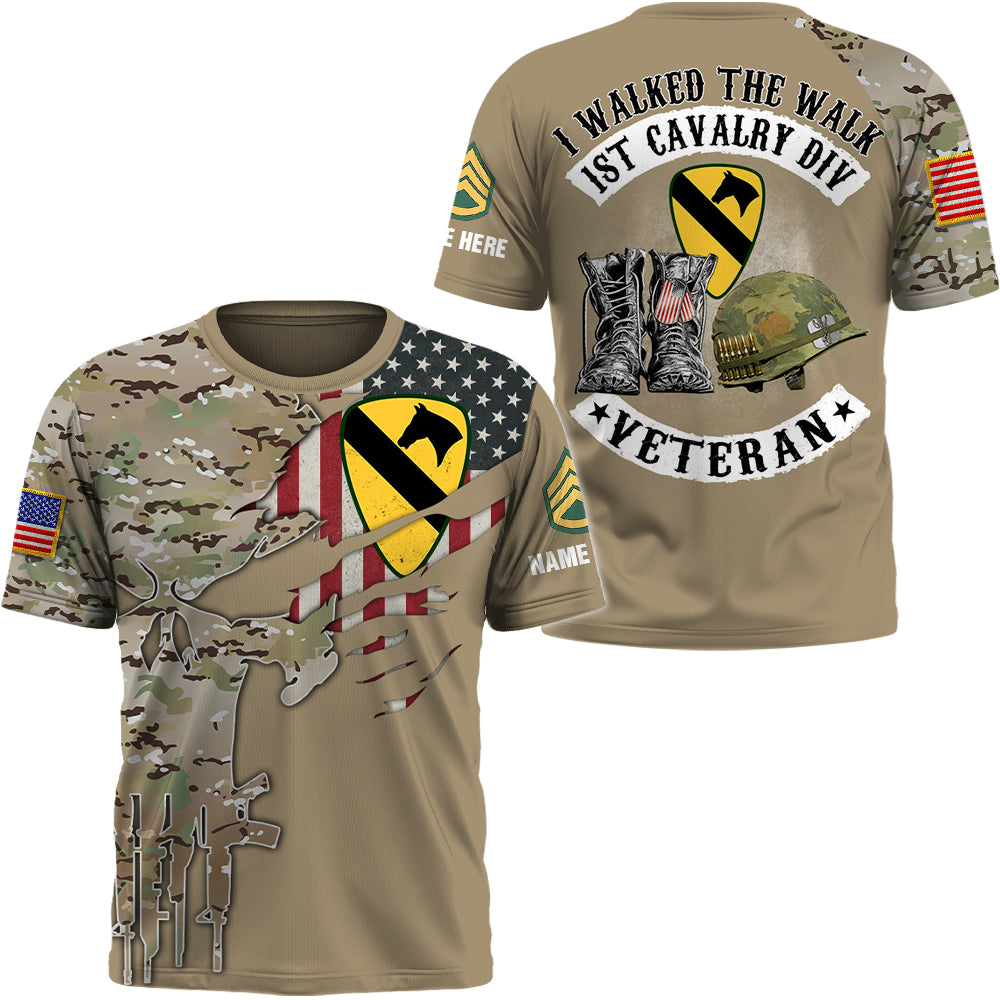 I Walked The Walk Us Military Custom All Military Branches Personalized All Over Print Shirt Gift For Veterans K1702 Trhn