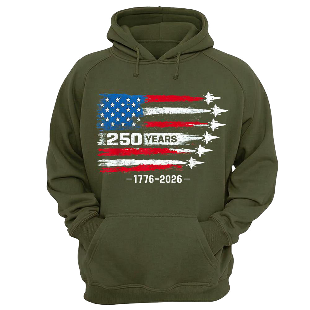 USA 250th Anniversary T-Shirt, America 250 Years 1776-2026 4th of July Tee Hv01