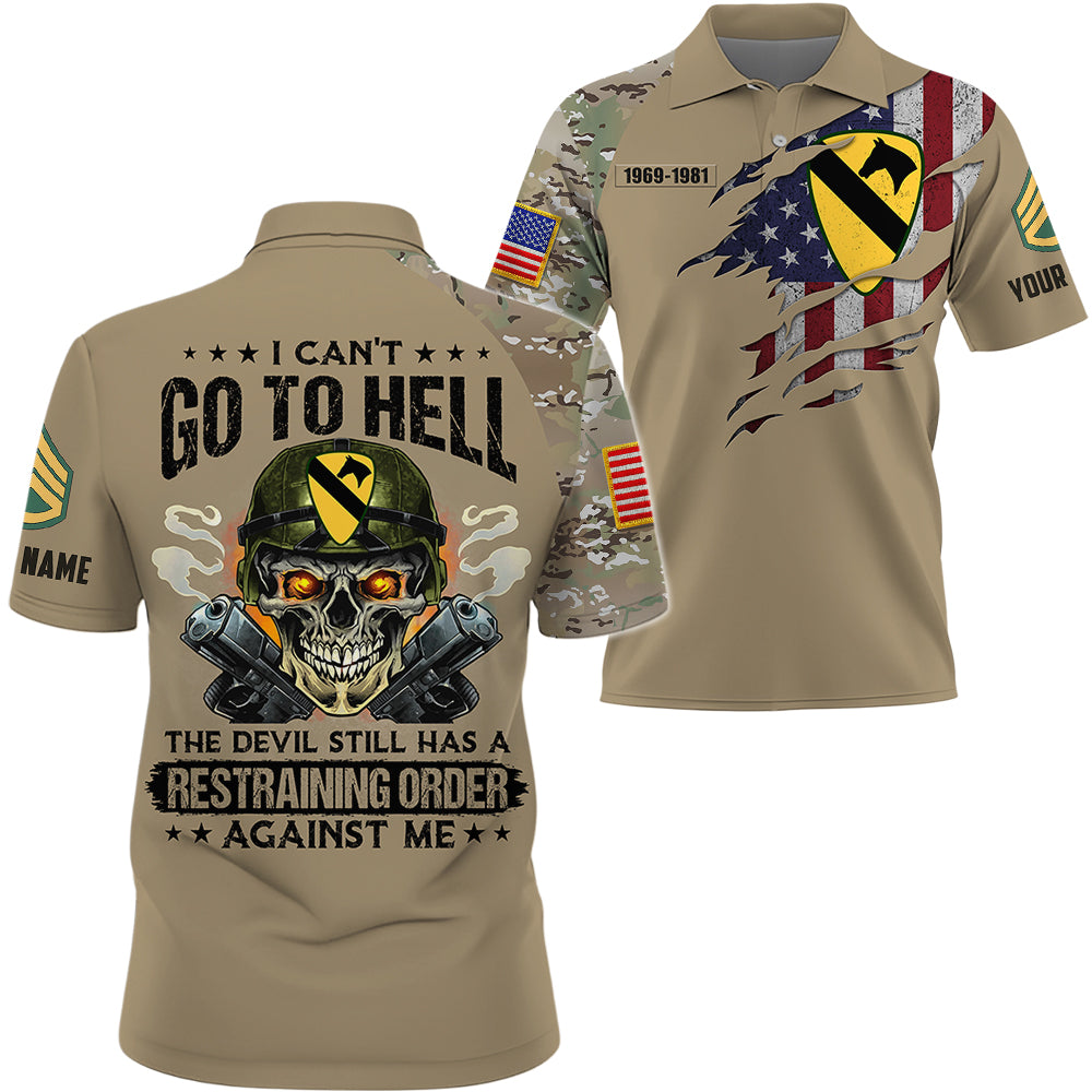 Personalized All Over Print Shirt I Can't Go To Hell The Devil Pattern Camouflage Military Custom Gift For Veteran K1702 Trhn