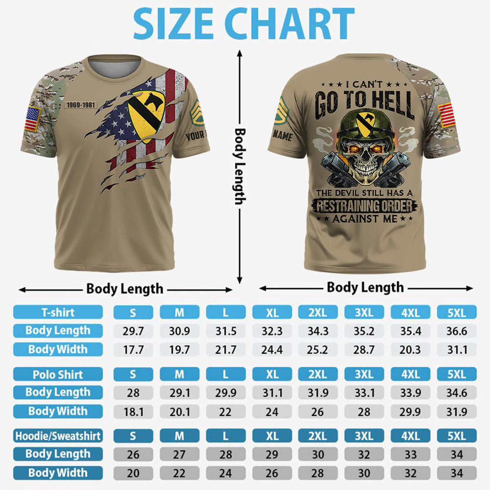 Personalized All Over Print Shirt I Can't Go To Hell The Devil Pattern Camouflage Military Custom Gift For Veteran K1702 Trhn