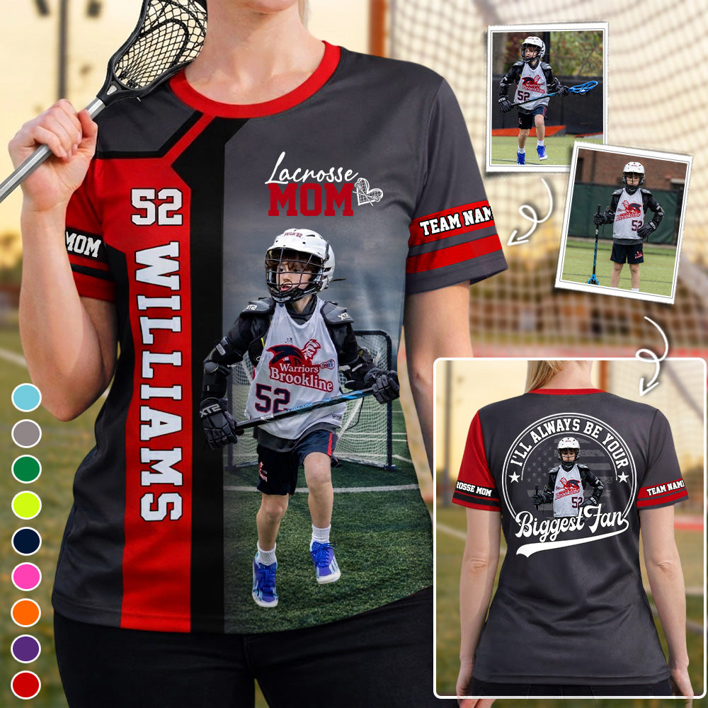 Lacrosse Mom - Custom Gifts Personalized Shirt Baseball Family NA04