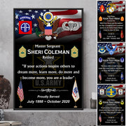 Custom Military Retirement Poster And Canvas Veteran Gift Available All Military Branch K1702 Trhn