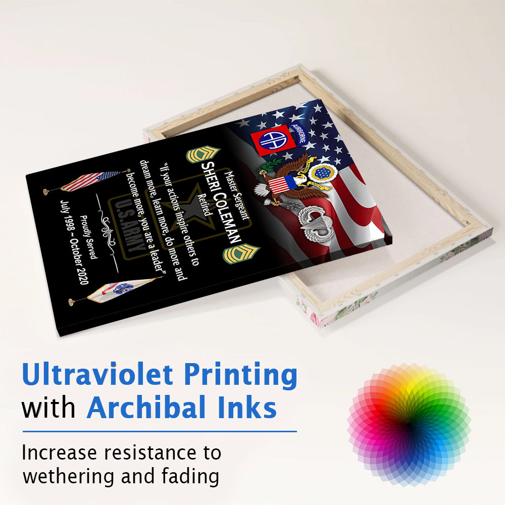 Custom Military Retirement Poster And Canvas Veteran Gift Available All Military Branch K1702 Trhn