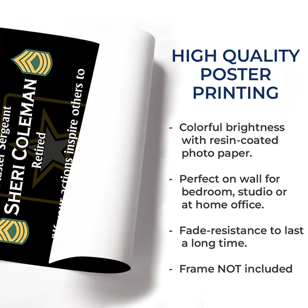 Custom Military Retirement Poster And Canvas Veteran Gift Available All Military Branch K1702 Trhn