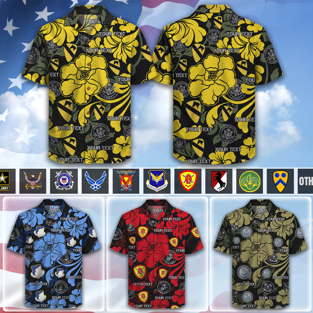 Custom Hawaiian Shirt Custom Military Division Gift For Veterans Available All Military Branches Unit Aloha Shirts K1702 MT2