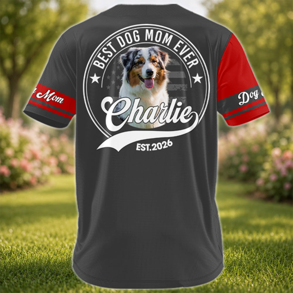 Life Is Better With A Dog, Personalized Baseball Jersey, Custom Photo Dog Mom Dog Dad Shirt, Gift For Dog Lover T1807 T24