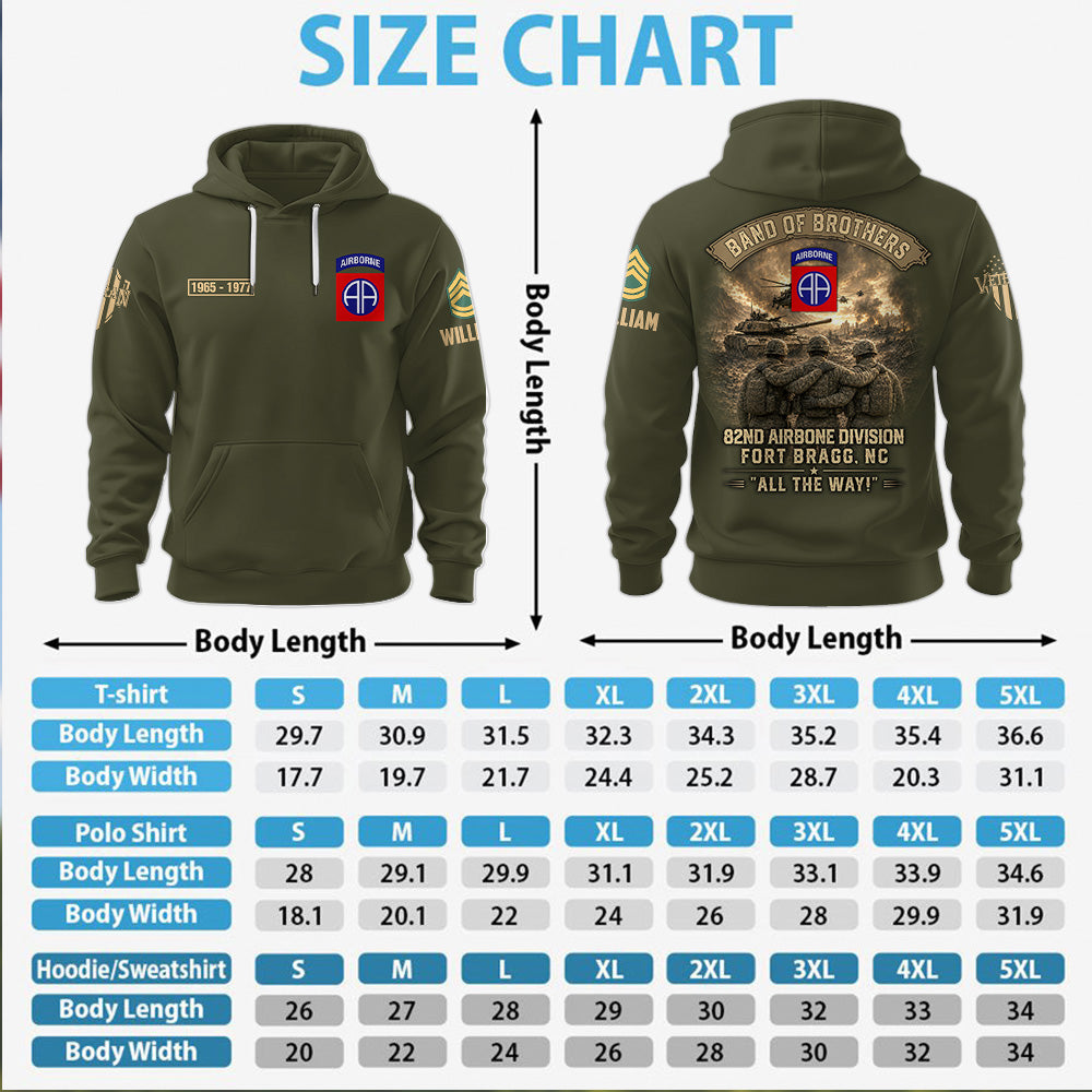Custom Shirt Band Of Brothers US Veterans US Military Unit Patches Gift For Veterans All Over Print Shirt K1702 MT2