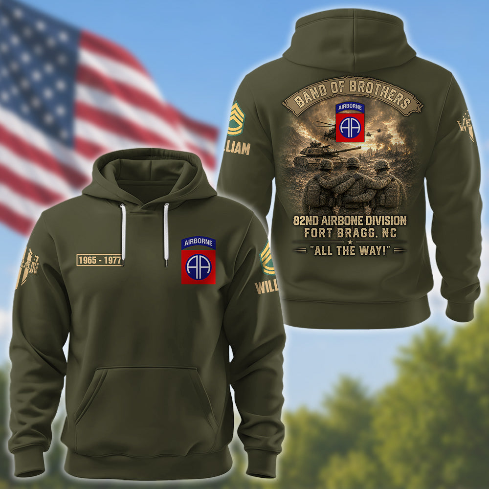 Custom Shirt Band Of Brothers US Veterans US Military Unit Patches Gift For Veterans All Over Print Shirt K1702 MT2