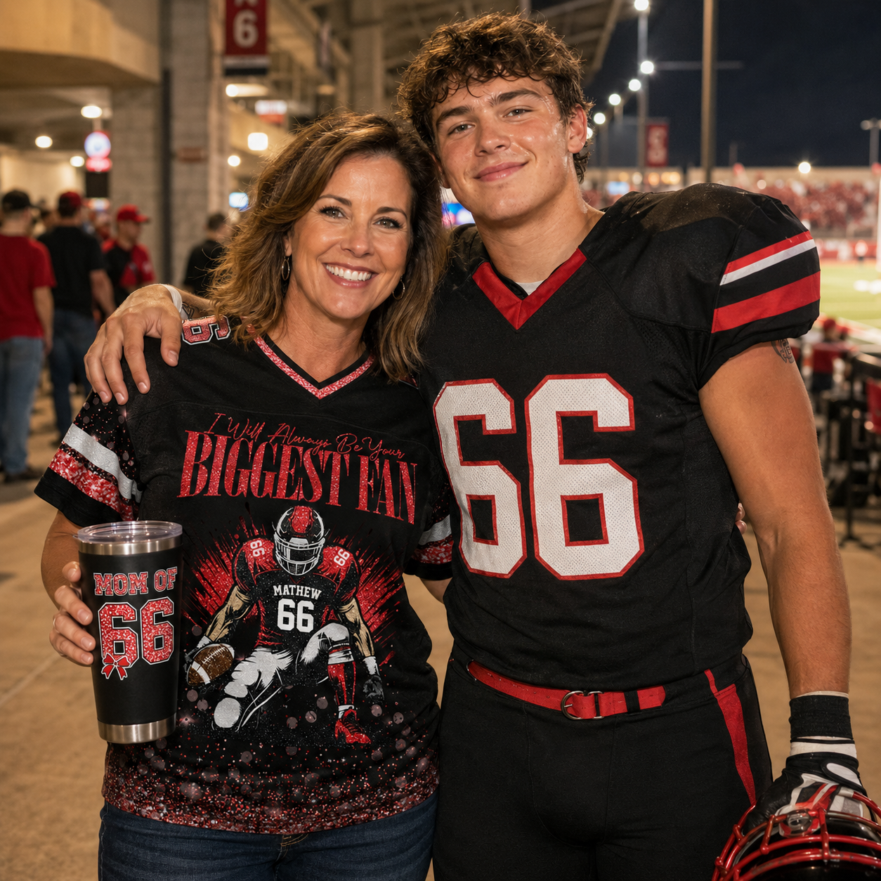 I'll Always Be Your Biggest Fan - Personalized Football Jersey For Football Mom - Gift For Sport Family T1807 T24