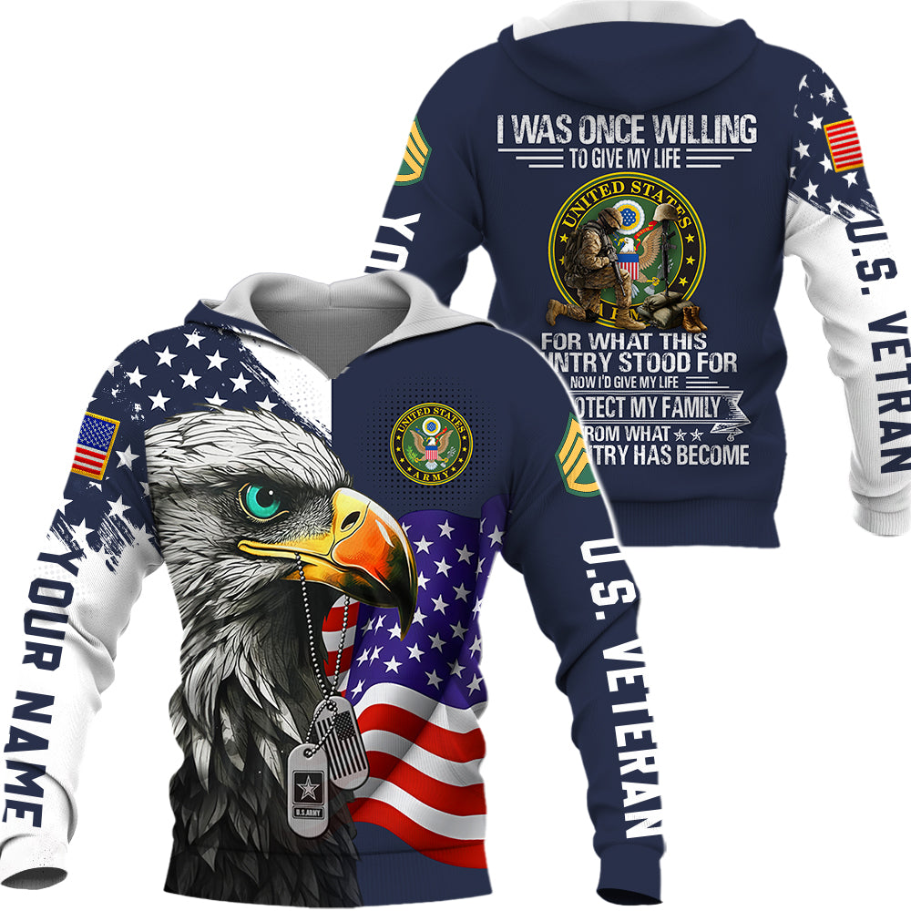 Peronalized All Over Print Shirt  I Was Once Willing To Give My Life For What This Country Stood Gift For Veterans K1702 Trhn Hv01