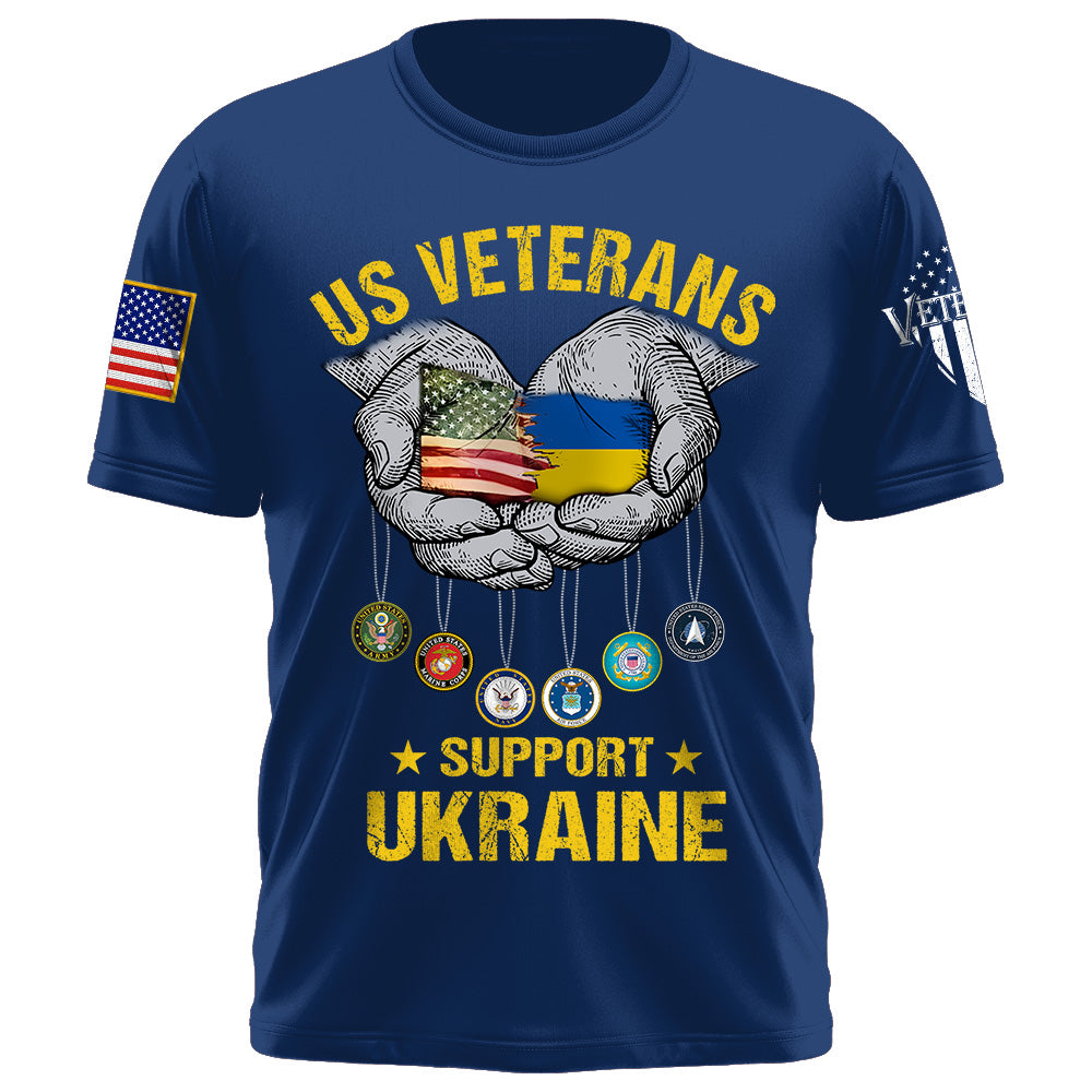 US Veterans Support Ukraine Shirt Gift For Veteran K1702 Trhn