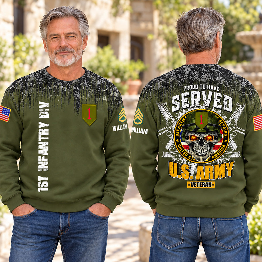 Custom Veteran Shirt Proud To Have Served Available All Military Branches Custom Military Patches K1702 MT2