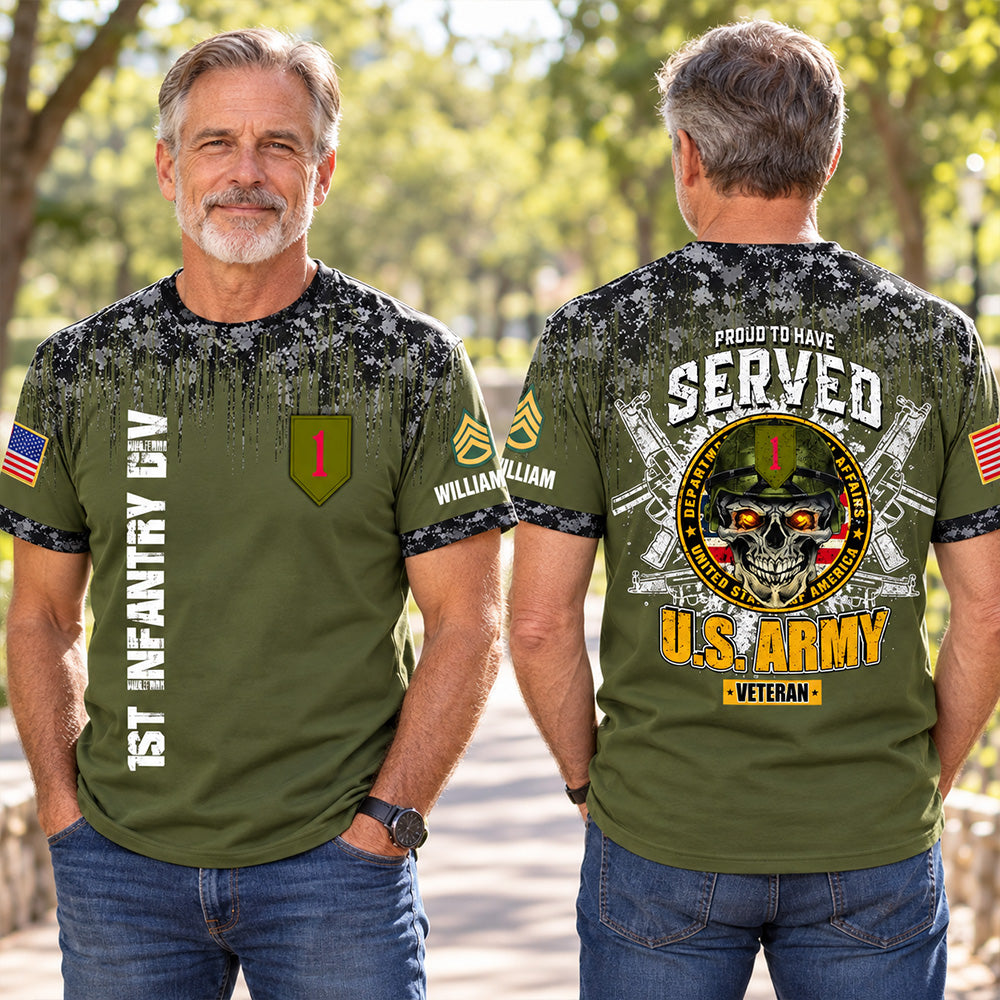 Custom Veteran Shirt Proud To Have Served Available All Military Branches Custom Military Patches K1702 MT2