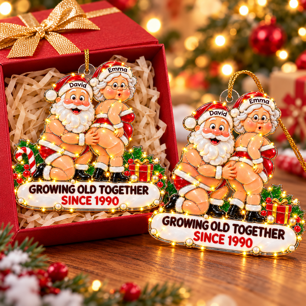 Growing Old Together- Personalized Couple Ornament A2110 VH01