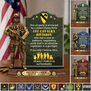 Veteran Personalized Acrylic Block Plaque This Property Is Protected By An Airborne Veteran Personalized Gift K1702 Trhn