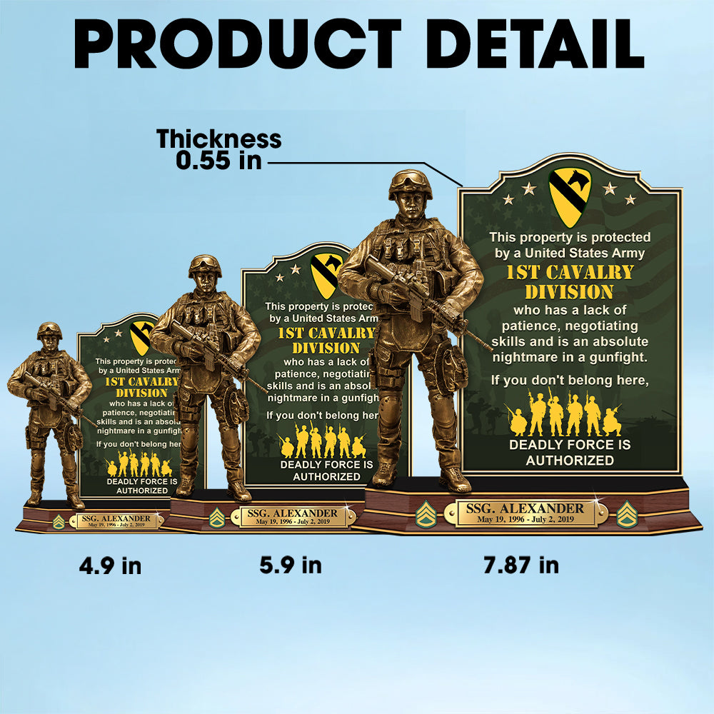 Veteran Personalized Acrylic Block Plaque This Property Is Protected By An Airborne Veteran Personalized Gift K1702 Trhn