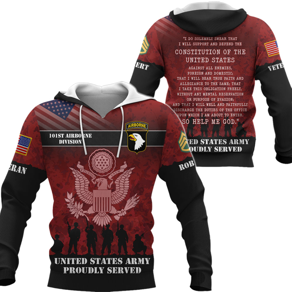Custom Shirt US Military Proudly Served Custom All Military Branches Gift For Veteran Custom Units Patch K1702 Trhn