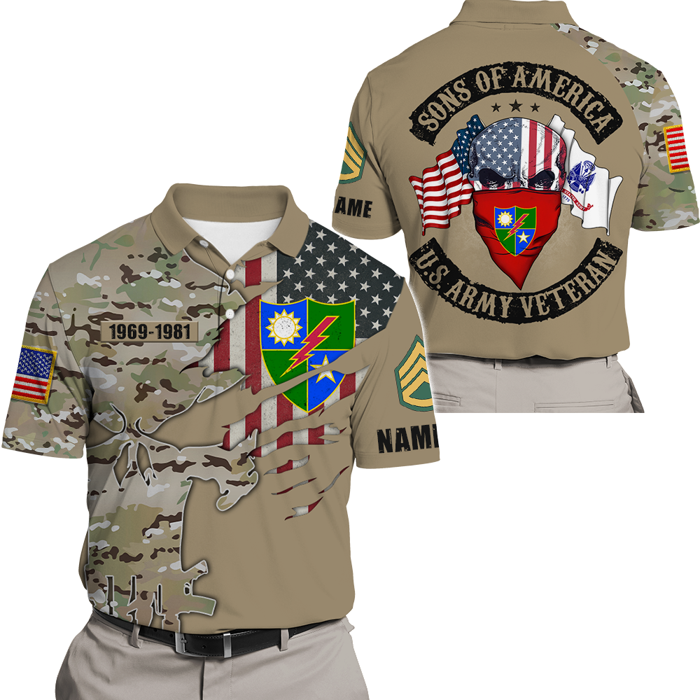 Custom Shirt Sons of America Custom Division All Branches Of Service All Over Print Shirt Gift For Soldier Veteran K1702