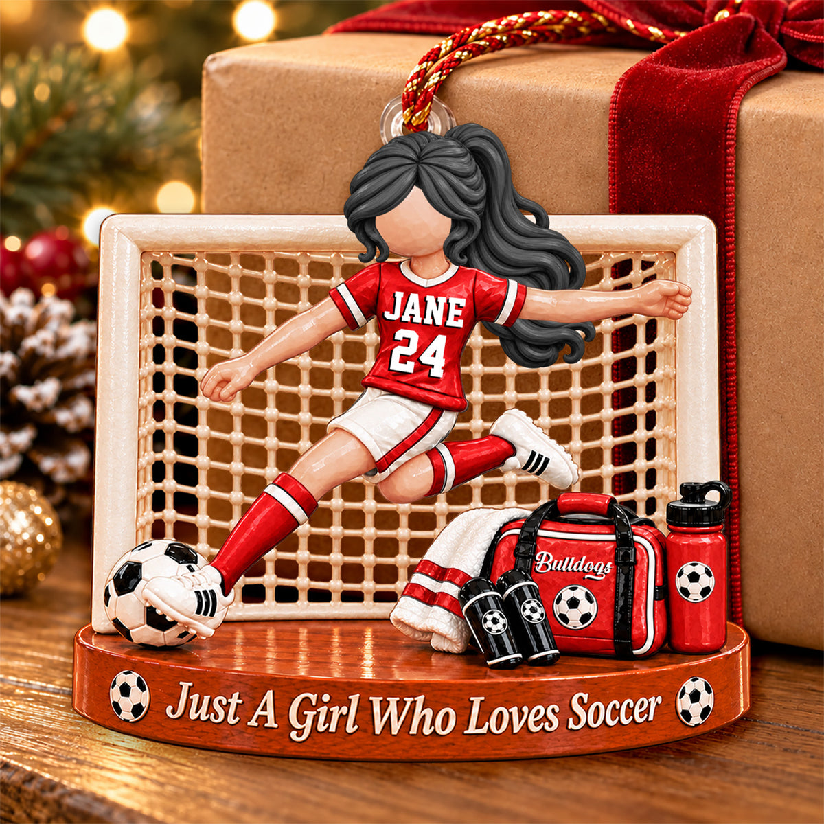 Just A Boy Who Loves Soccer, Personalized Soccer Ornament, Custom Player Name Gift, Gift For Soccer Players Na02 Nh00