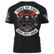 Sons of Fire Pride Duty Honor Personalized Shirt For Fireman Firefighter K1702