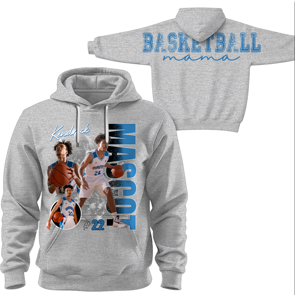 Personalized Basketball Mom Sweatshirt, Custom Large Back Graphic, Gift For Basketball Mom Basketball Family Basketball Lovers MI209 TH23