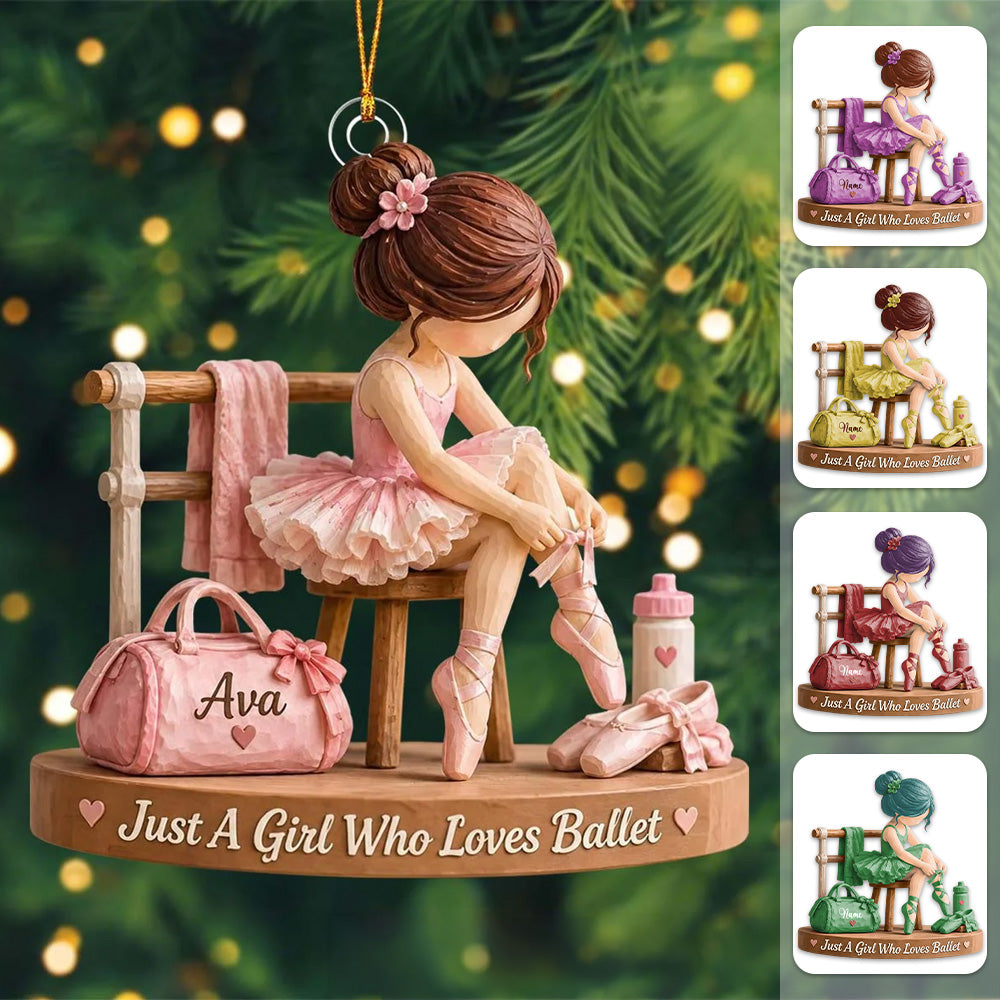 Personalized Ballet Dancer Ornament, Dance Recital Christmas Keepsake Hv01