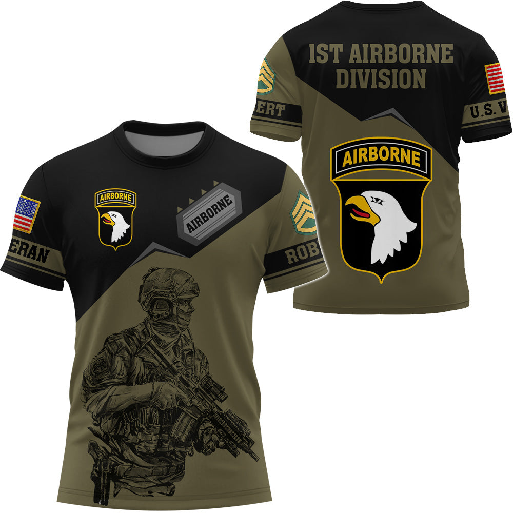 Personalized All Over Print Gifts For Veteran Shirt Proudly Served Duty Honor Country Custom All Military Branch K1702 Trhn