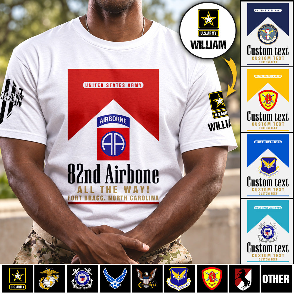 Custom Veteran Shirt Military Base Military Unit Patches Division Military Personalized Gift For Veterans K1702 MT2